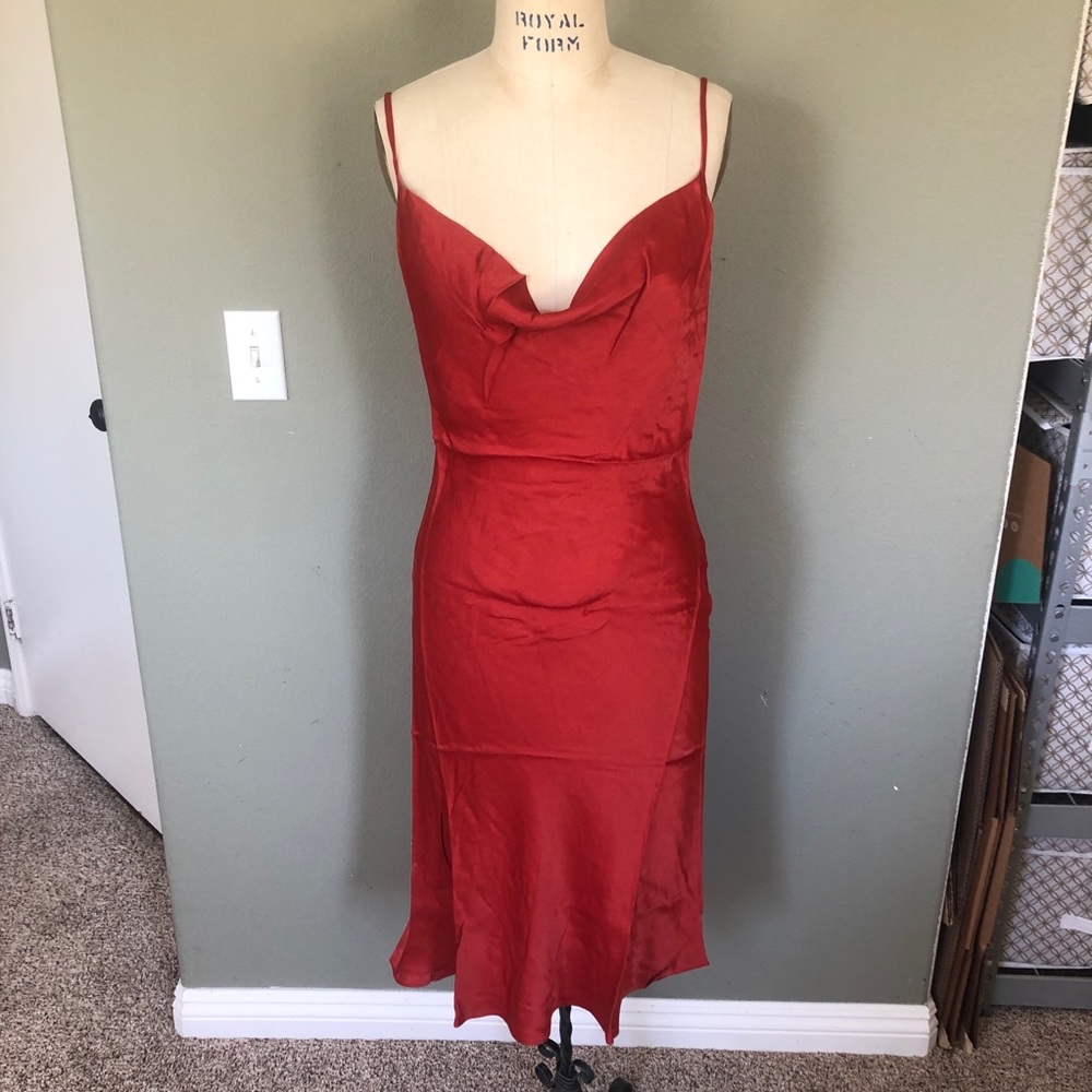 Loft Slip Dress With Draped Neckline